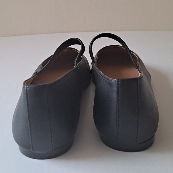 NWOB Madewell Greta Leather Mary Jane Ballet Flat Shoes Black Women's Size 8.5M - Picture 4 of 15